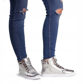 Tennarit Korkeavartiset tennarit R17 Hopea harmaa 2