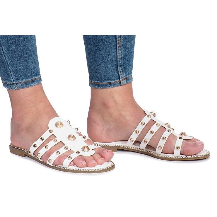 Valkoiset tossut Rabelle -nastoilla valkoinen 1