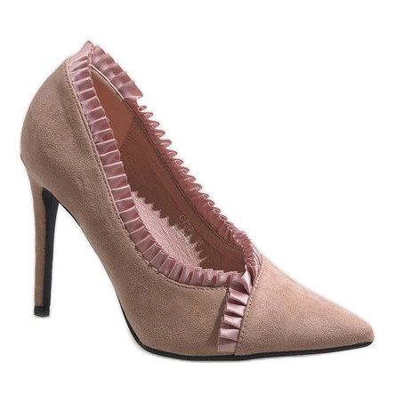 Vaaleanpunaiset klassiset korkokengät C72P vaaleanpunainen 1