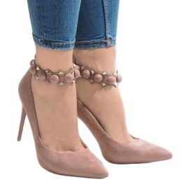 Vaaleanpunaiset korkokengät sandaalit LE033P vaaleanpunainen 2