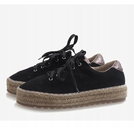 Mustat BB01P -nauhoitetut espadrillit 1