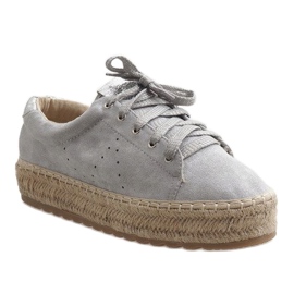 Harmaat nauhoitetut espadrillit BB01 1