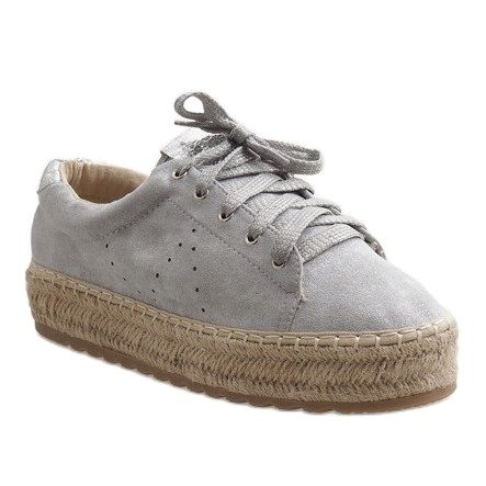Harmaat nauhoitetut espadrillit BB01 1