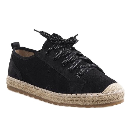 Mustat BB02P -nauhoitetut espadrillit 1