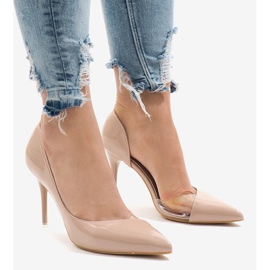 Vaaleanpunaiset lakatut epäsymmetriset korkokengät GH11541 vaaleanpunainen 1