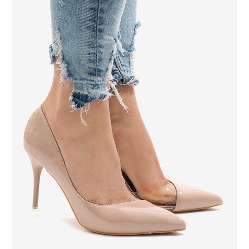 Vaaleanpunaiset lakatut epäsymmetriset korkokengät GH11541 vaaleanpunainen 2