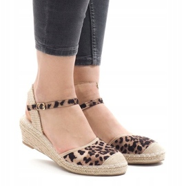 Leopard kiila sandaalit espadrillot LLI-3M88-51 monivärinen 1