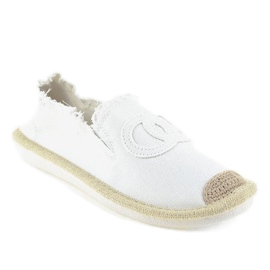 Valkoiset liukuvat espadrillit NB273P-3 valkoinen 1