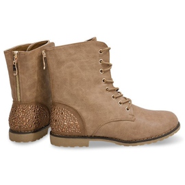 Rikkaasti sisustetut saappaat 1511-8 Khaki monivärinen vihreä 1