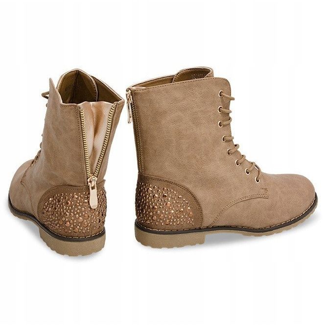 Rikkaasti sisustetut saappaat 1511-8 Khaki monivärinen vihreä 2