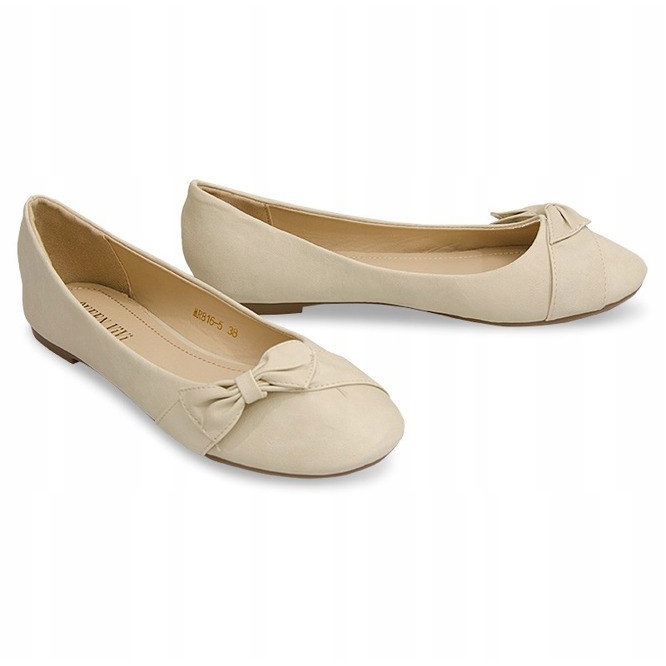 Ballerinat, joissa rusetti 816 Beige 1