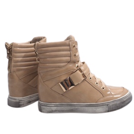 Muodikkaat kultaiset 7068 beige -lenkkarit 1