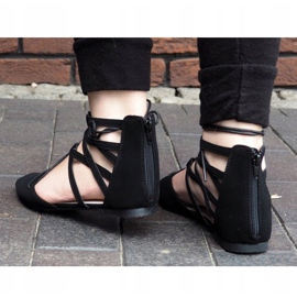 Avoimet / sidotut balettisandaalit 6701 Musta 1