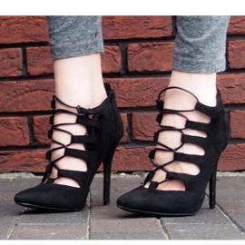 Suede High Boots Sandaalit 11033-1A Musta 1