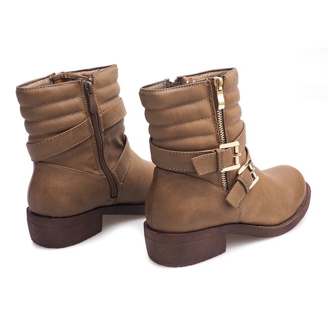 Lämmin saappaat Kalmra 0728 Khaki monivärinen vihreä 1