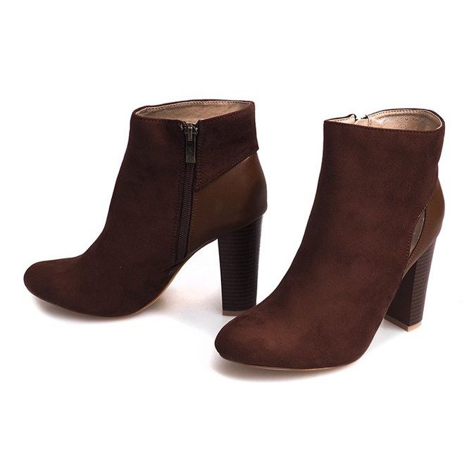 Ruskeat mokkanahkaiset pylväät vetoketjulla 2