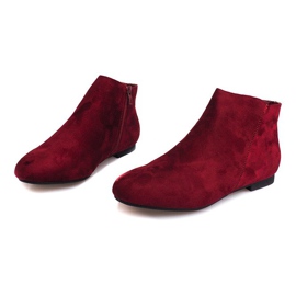 Suede Booties Chelsea saappaat 7-106 Punainen 1