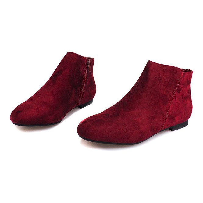 Suede Booties Chelsea saappaat 7-106 Punainen 1