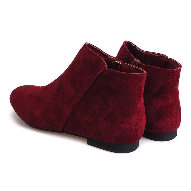 Suede Booties Chelsea saappaat 7-106 Punainen 2