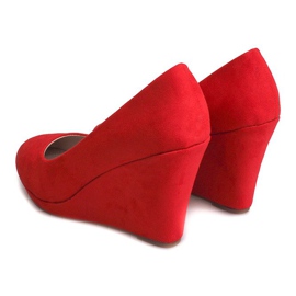 Mokkanahka pumput Wedge 2054 punainen 2