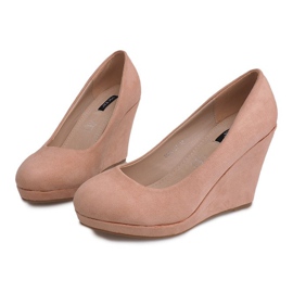 Suede Wedge Pumput 2054 Pinkki vaaleanpunainen 1