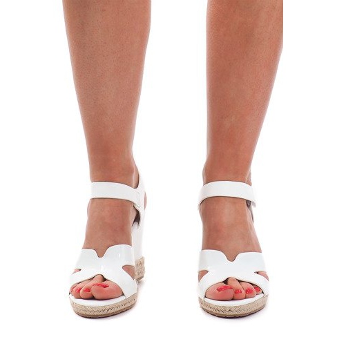 Wedge sandaalit 5H5670 Valkoinen ruskea 1