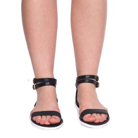 Vetoketjulliset sandaalit 50086 musta 1