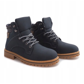 Lämpimät puukengät SJ8043 Navy Blue tummansininen 1