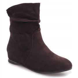 Suede Wedge Boots 619-PA Ruskea 2
