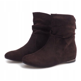 Suede Wedge Boots 619-PA Ruskea 1