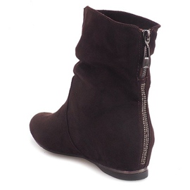 Suede Wedge Boots 619-PA Ruskea 3