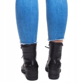 Nauhalliset saappaat V-7 Musta 2