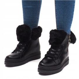 Lämmin lenkkarit SJ665-1 musta 2