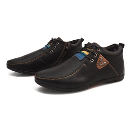 Korkeat lämpimät saappaat sidottu WF622-3 musta 2