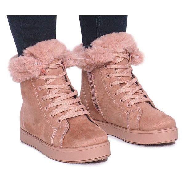 Lämpimät lenkkarit XY-288 vaaleanpunainen 2