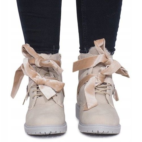 Lämpimät ylelliset saappaat TL0129-4 Beige 1