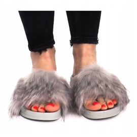 Tossut turkiksella HN51-5 harmaa 1