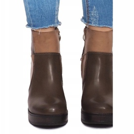 Saappaat kantapäällä, jossa joustava YBS280 Khaki monivärinen vihreä 1