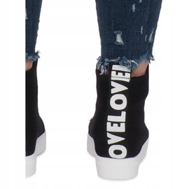 Musta kangas Wedge lenkkarit Love 1