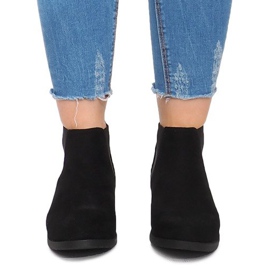 Suede-saappaat, joissa joustava C-5 musta 1