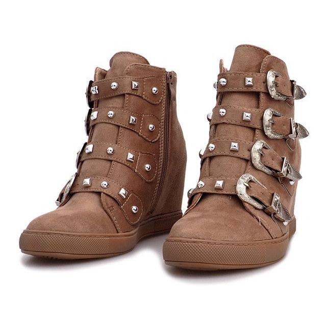 Vaaleanpunaiset mokkanahkakengät, joissa Mayan soljet ruskea vaaleanpunainen 2