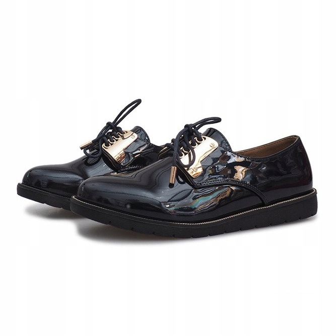 Tummansiniset lakatut kengät Rose laivastonsininen 2