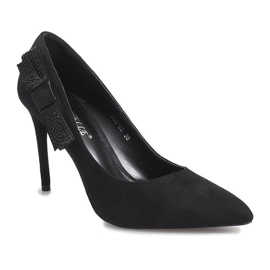 Mustat korkokengät Bordeaux -jousella 1