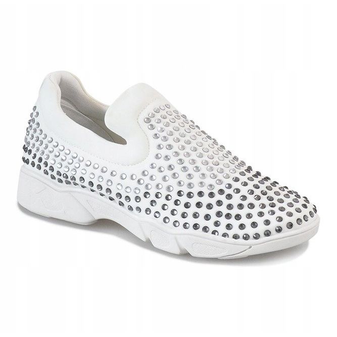 Valkoiset timanttikoristeiset spot-kengät JT12-41 valkoinen 1