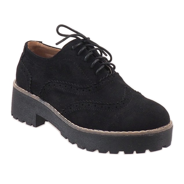 Mustat korkeakorkoiset jazzkengät LL185 1