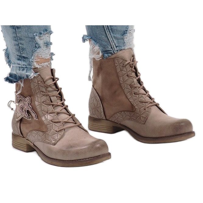 Vaaleanpunaiset saappaat nastalla F2322 monivärinen vaaleanpunainen 2