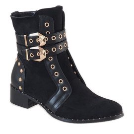 Mustat mokkanahkakengät 9243 1