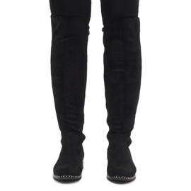 Mustat mokkanahkakengät H305 -nastoilla 2