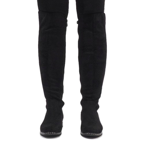 Mustat mokkanahkakengät H305 -nastoilla 2