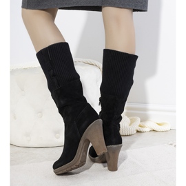 Mustat mokkanahkaiset korkokengät 9A0956 1